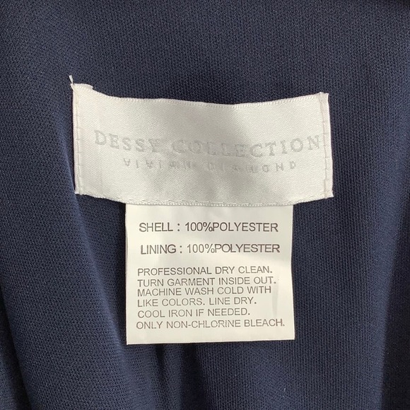 NEW! Dessy Collection Size 18 Lux Charmeuse Slip Dress Midnight $231 msrp I20-14 - Picture 5 of 11